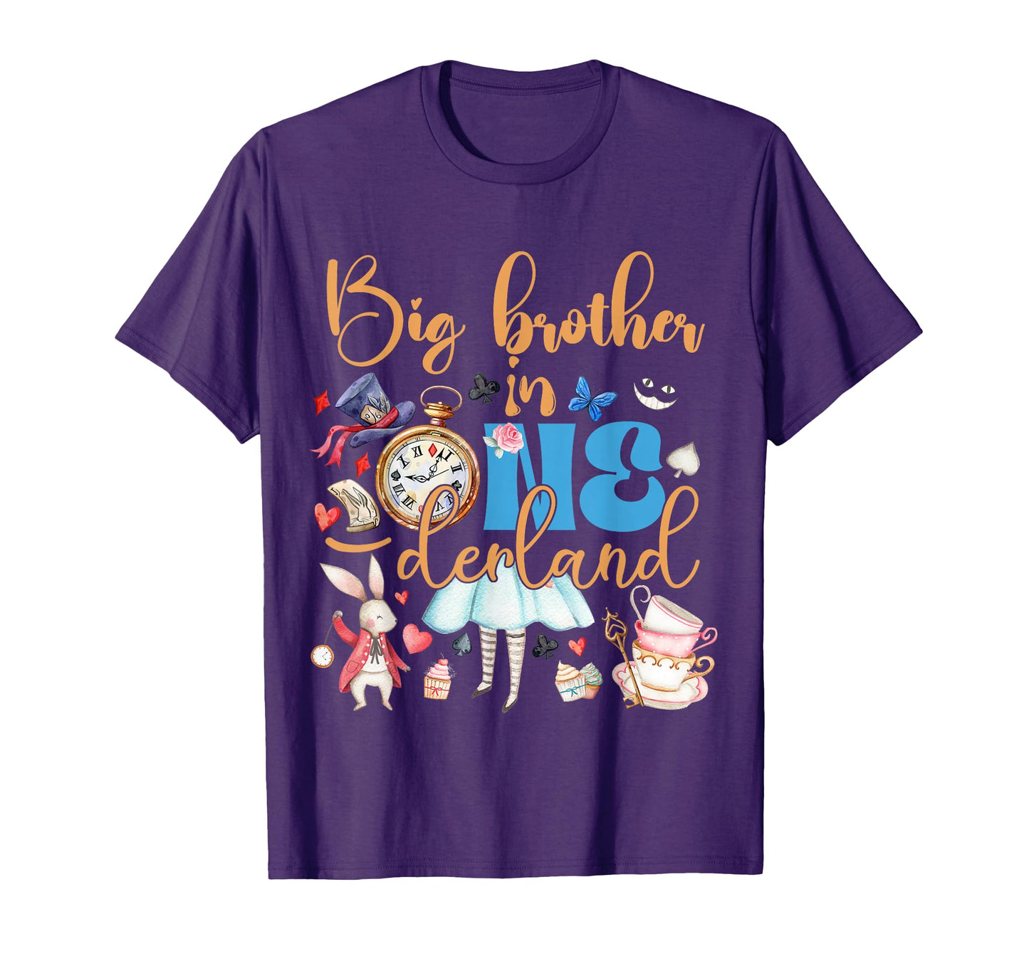 Alice Big Brother in ONEderland Birthday Family T-Shirt
