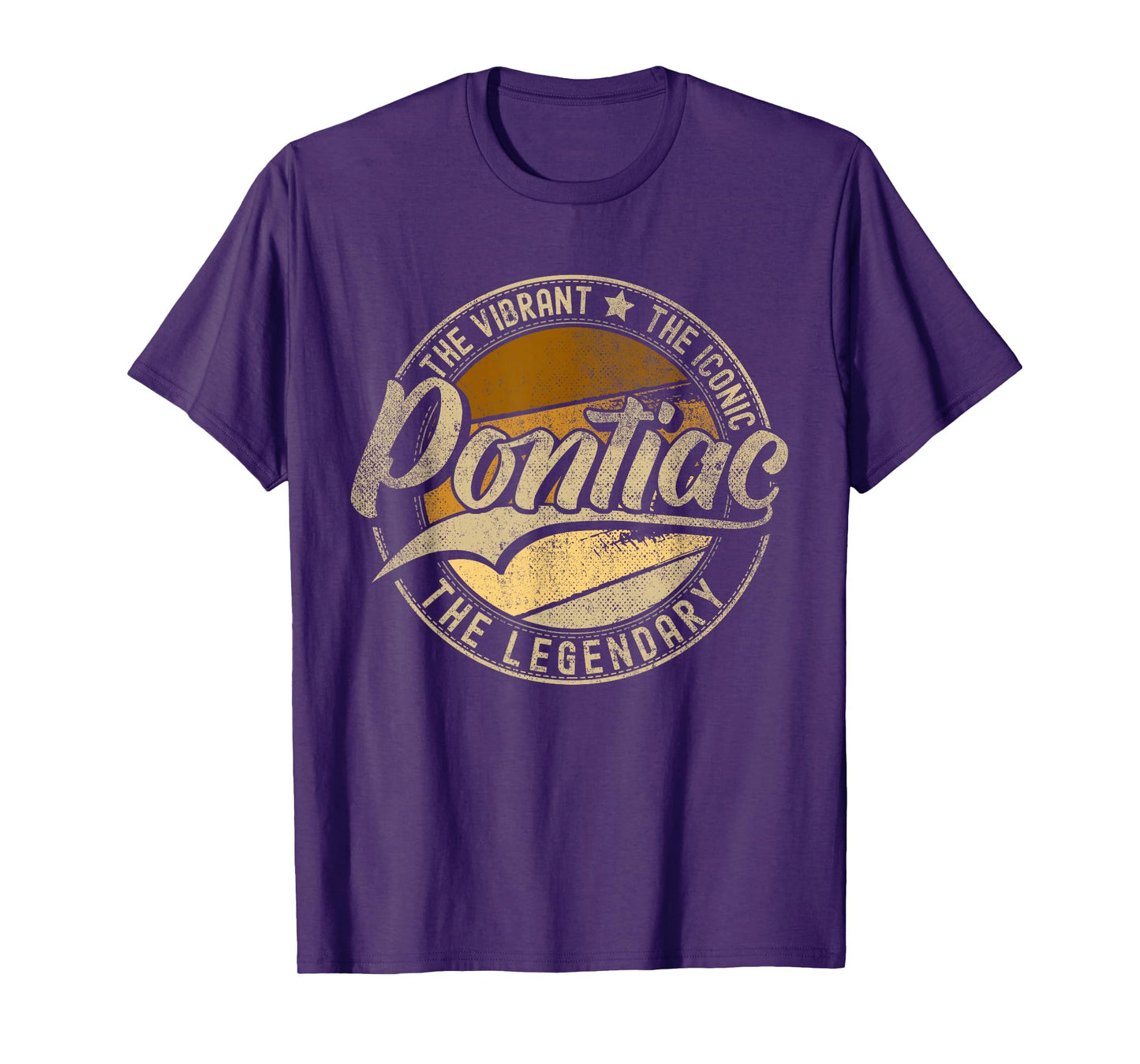 Pontiac MI | Michigan | Vintage Distressed T-Shirt, Small, Black