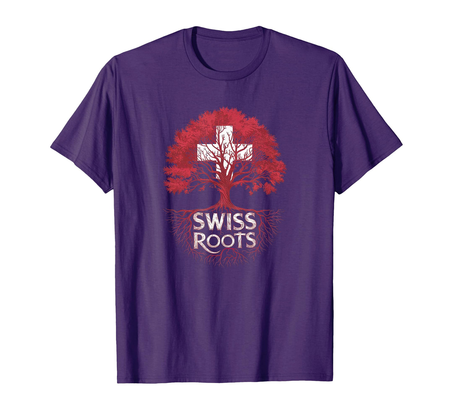 Swiss Roots - Switzerland Flag Colors Family Tree Souvenir T-Shirt