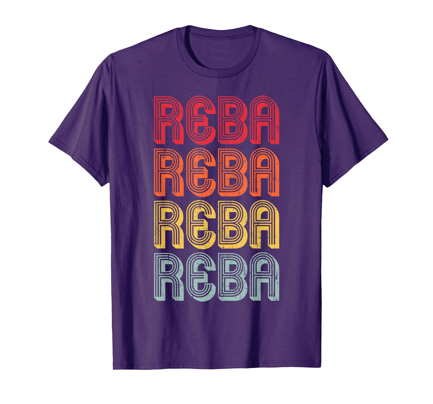 Vintage Reba Name Retro Style 70s 80s First For Men Women T-Shirt