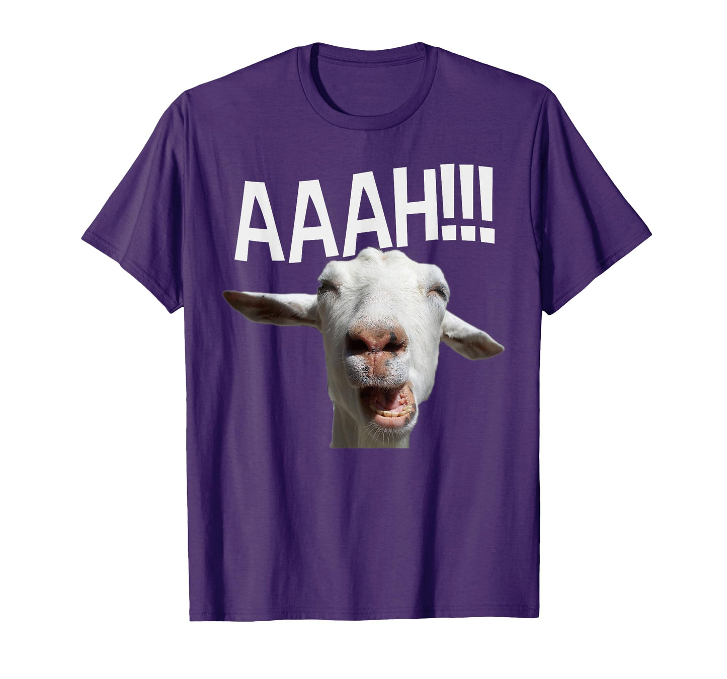 Halloween Screaming Goat AAAH!!! Funny Crazy Goat Print T-Shirt