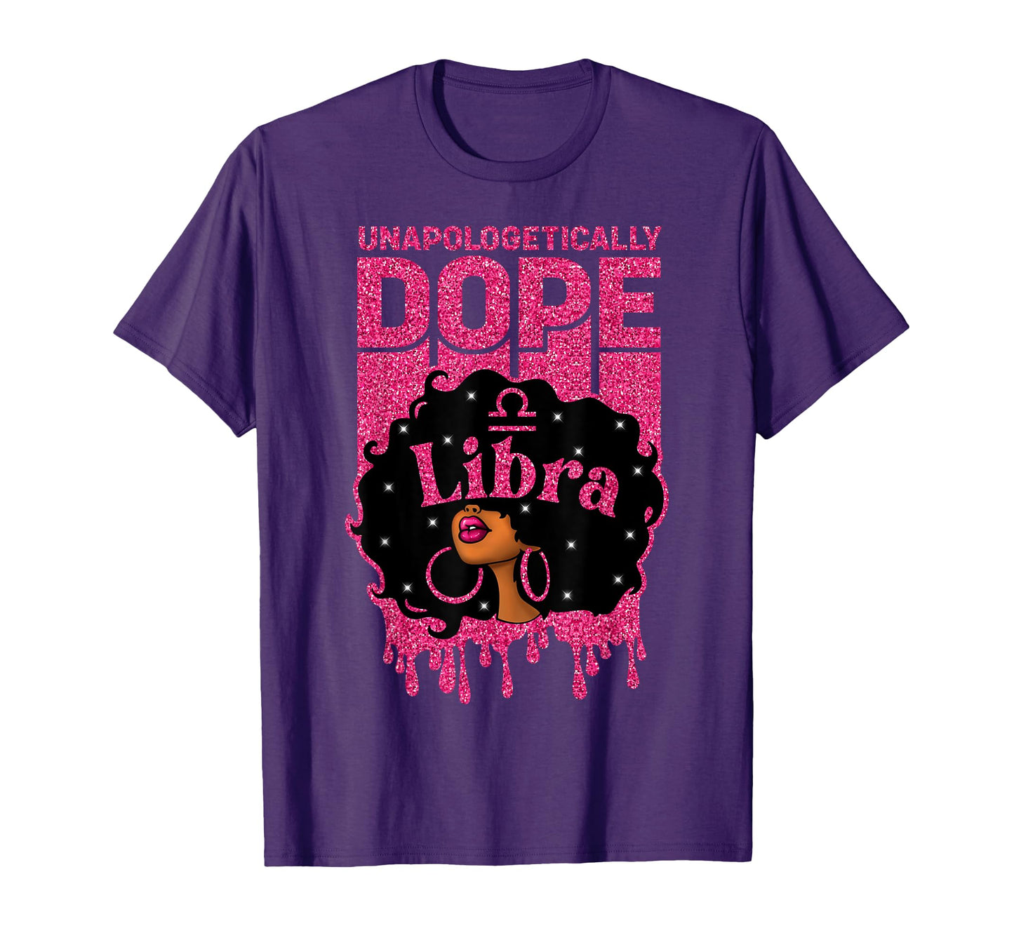 Unapologetically Dope Libra Afro Woman Zodiac Sign T-Shirt