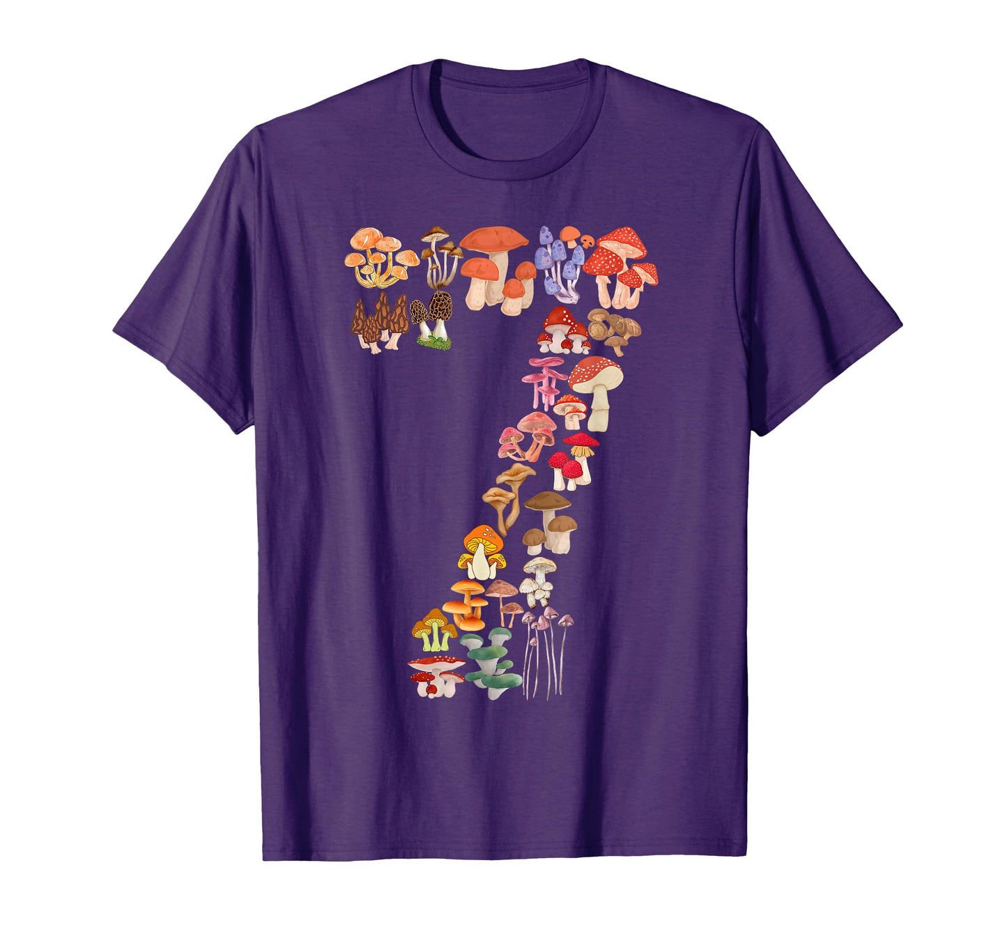 Kids 7th Birthday Mushroom Themed 7 Years Old Boys Girls T-Shirt