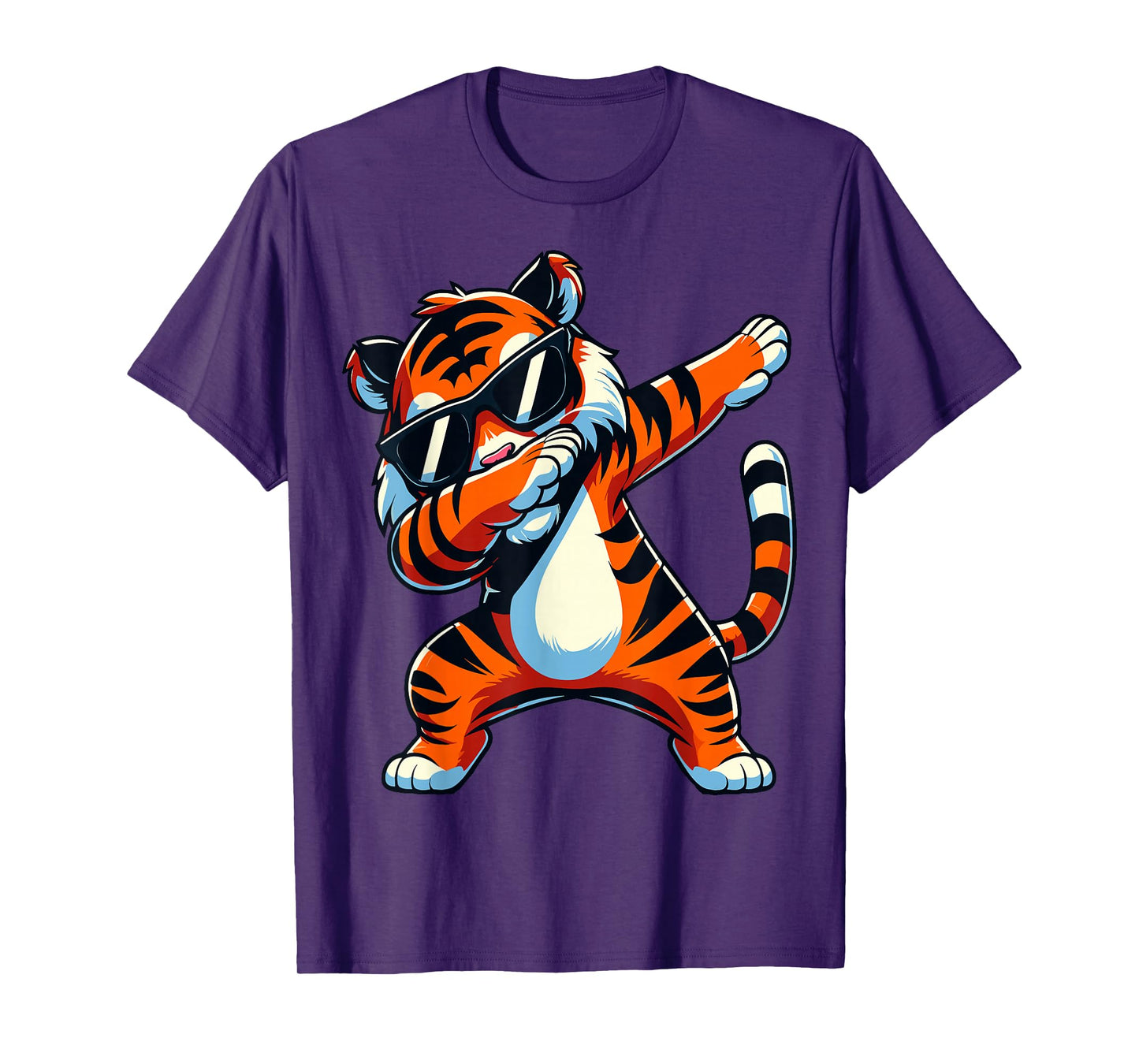 Dabbing Tiger with Sunglasses Tiger Animal T-Shirt