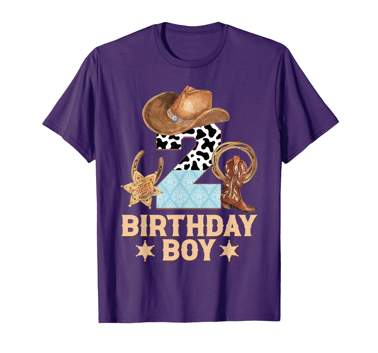 Western Family Birthday Boy Shirt 2 Cowboy 2nd Birthday T-Shirt