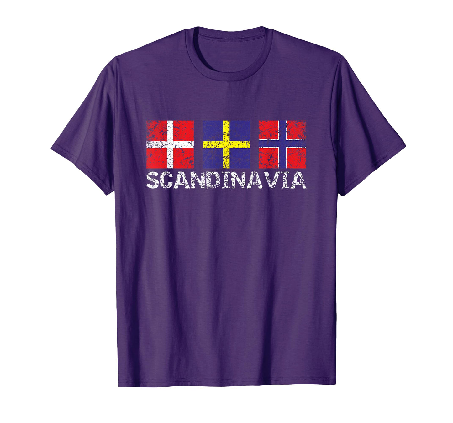 Scandinavian Flags Distressed Mens Womens Kids Scandinavia T-Shirt