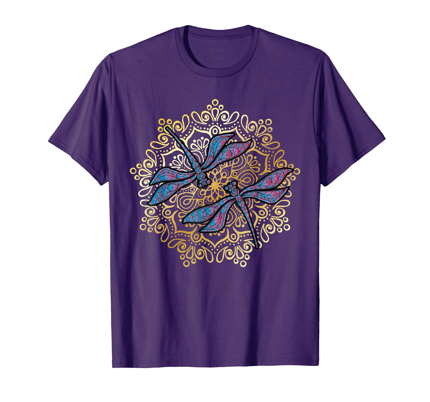 Mandala Dragonfly - Magical Dragonflies As A Spiritual Yoga T-Shirt