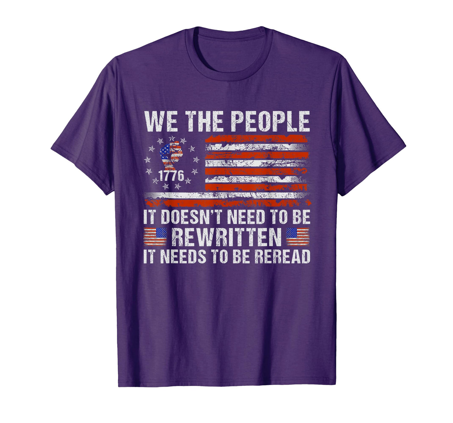 We The People American Flag Patriotic 1776 USA Retro Gifts T-Shirt