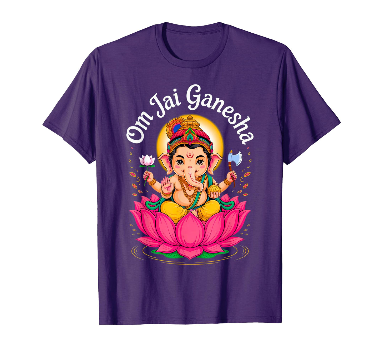 Hindu Ganesha Puja Elephant God India Meditation Yoga Murti T-Shirt
