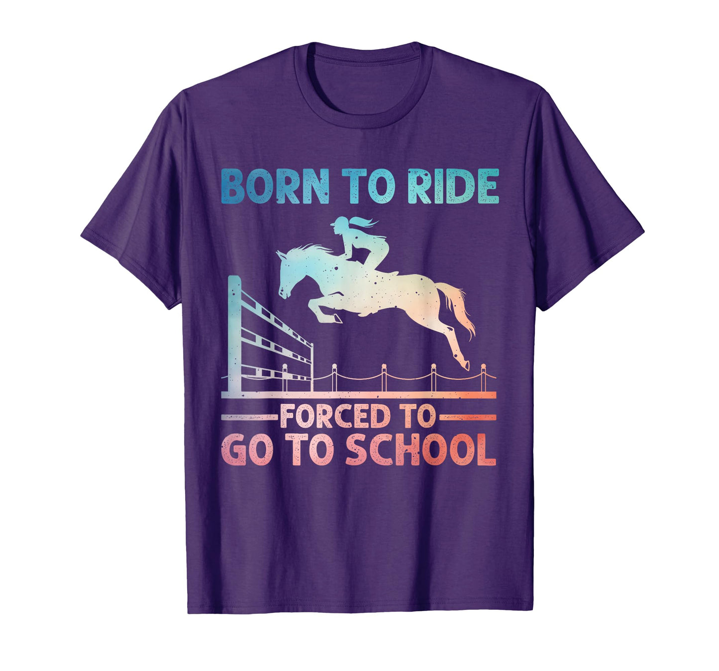 Horse Racing Art For Kids Boys Girls Horse Lover Equestrian T-Shirt