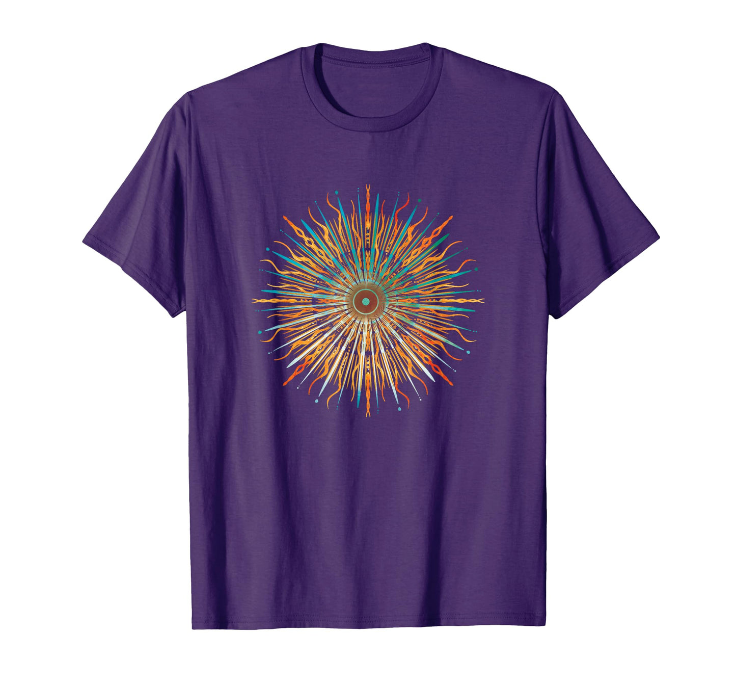 Sun Mandala T-Shirt - Geometric Abstract Starburst T-Shirt