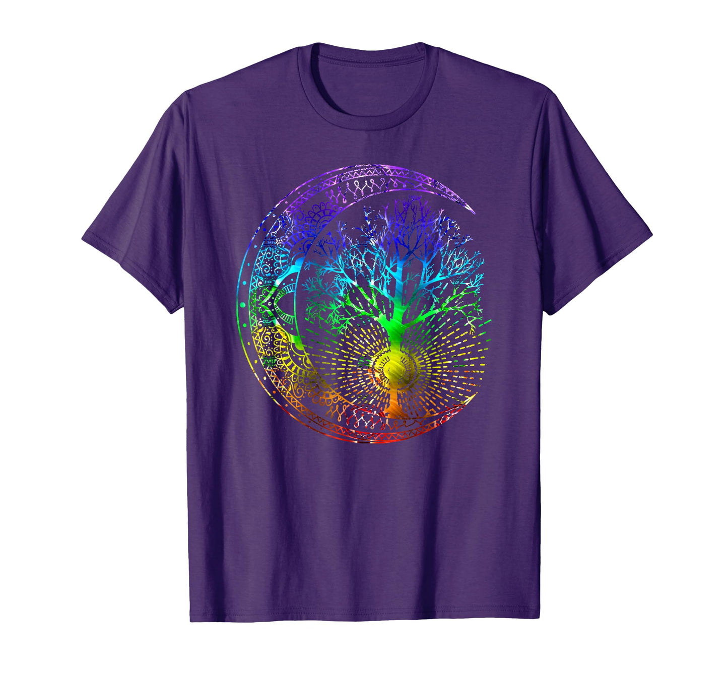 Mandala Moon Chakra Tree of Life T-Shirt