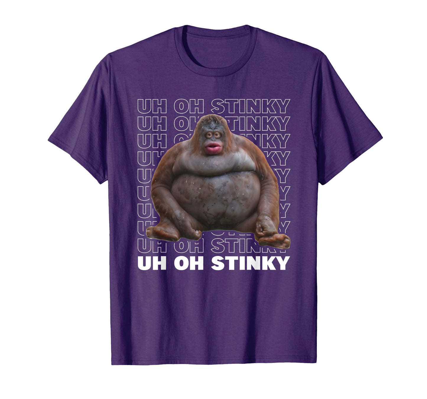Uh Oh Stinky Poop Funny Monkey Dank Memes Le Monke Orangutan T-Shirt