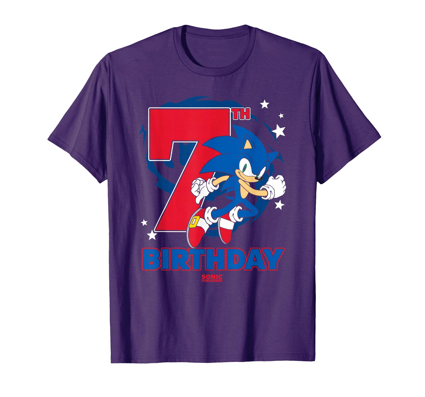 Sonic The Hedgehog Epic Sonic 7th Birthday Big Chest Logo T-Shirt