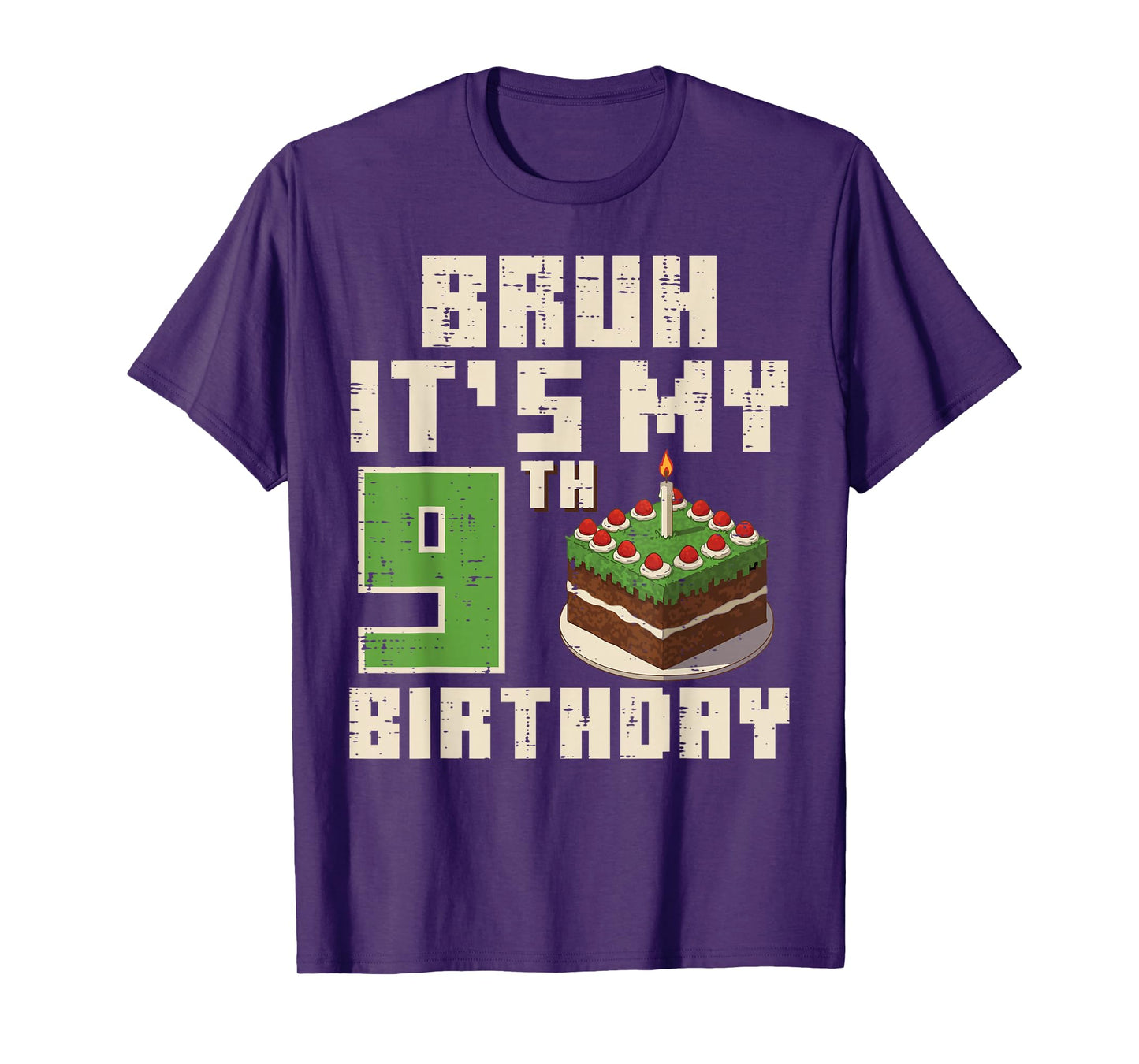 9th Birthday Pixel Gaming 9 Year Old Gamer Bday Boys Kids T-Shirt