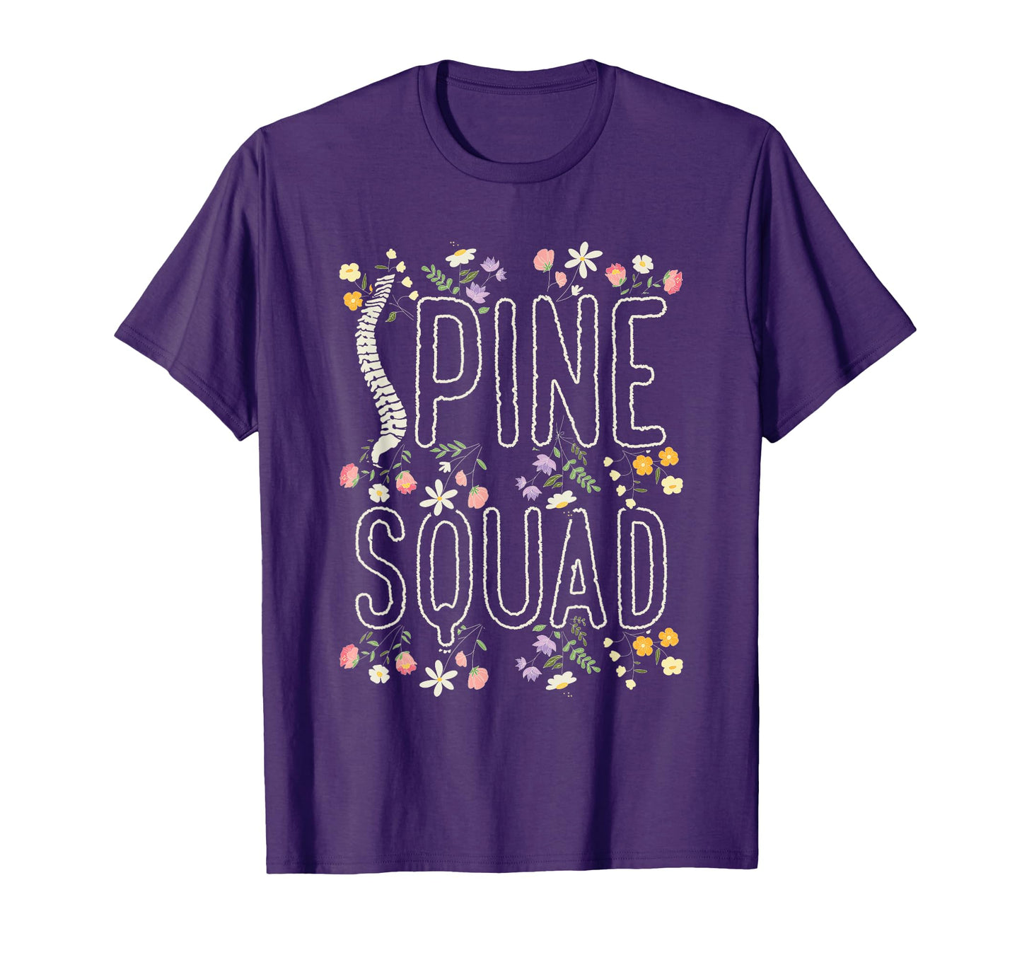 Orthopedic Nurse Floral Orthopedic Spine Squad T-Shirt