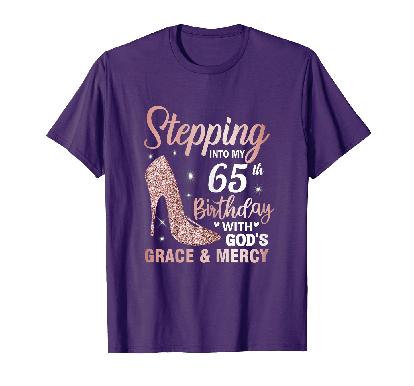Stepping Into My 65th Birthday Shirt Women 65 Year Old Bday T-Shirt