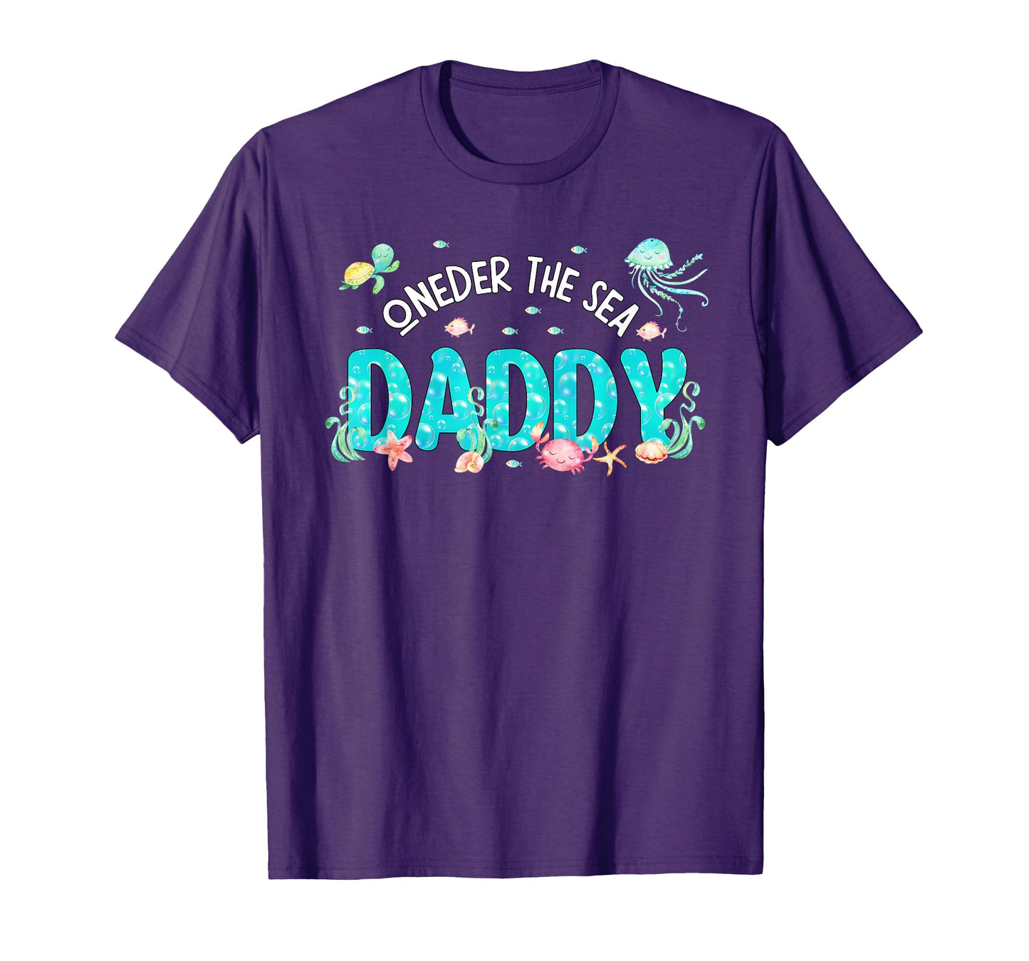 Mens Under Sea Daddy Birthday Girl Boy Matching Family Party T-Shirt
