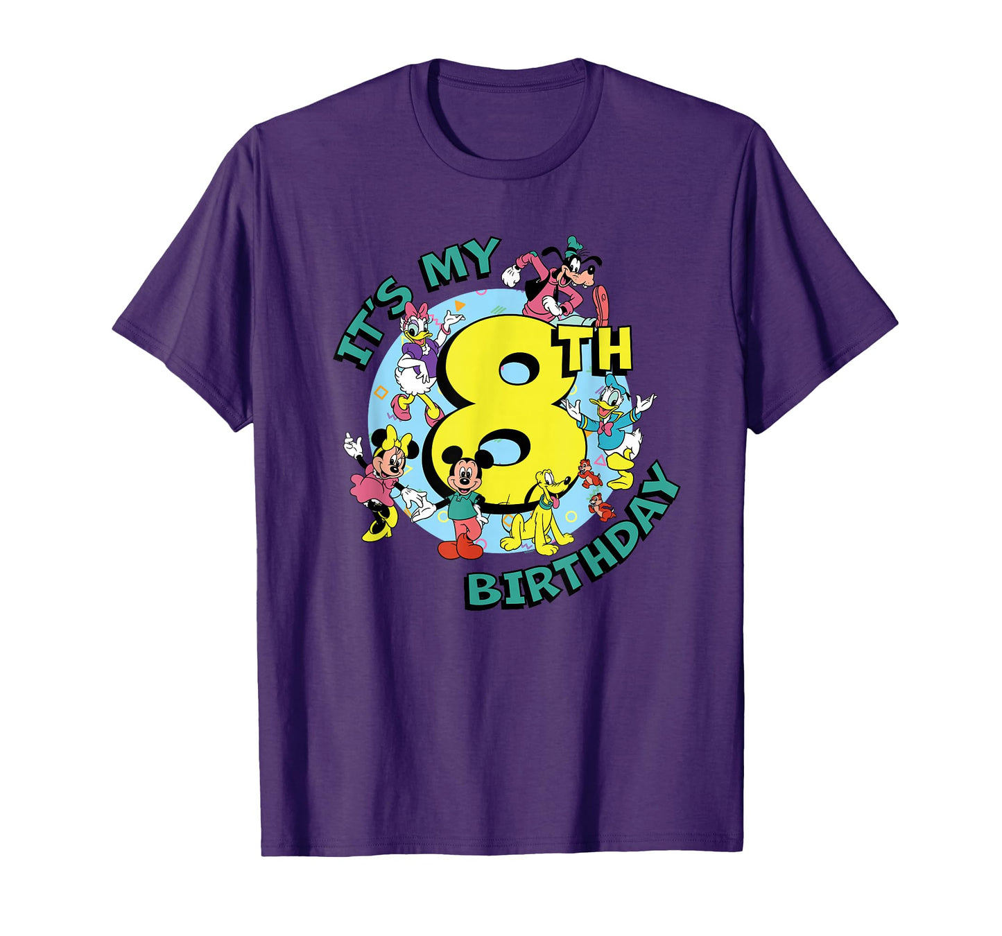 Disney Mickey and Friends It's My Eighth 8th Birthday T-Shirt