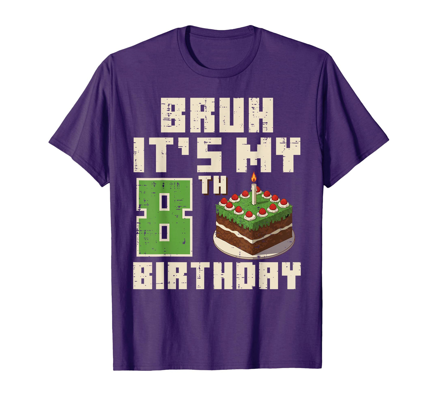 8th Birthday Pixel Gamer 8 Year Old Gaming Bday Boys Kids T-Shirt