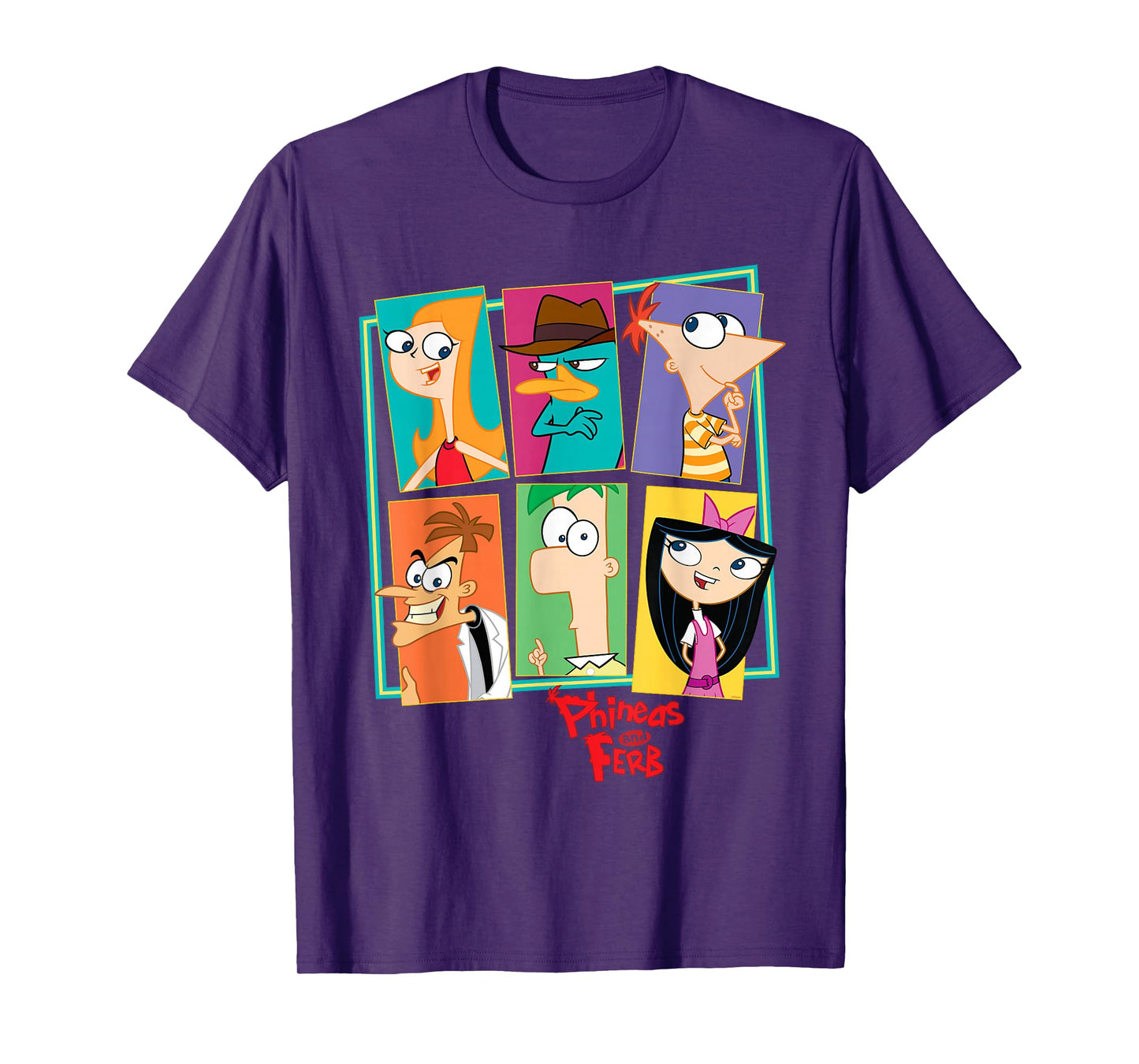 Disney Phineas and Ferb Character Collage T-Shirt
