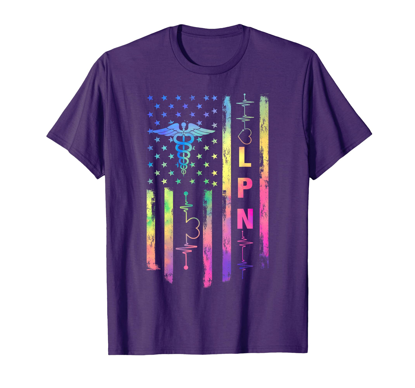 LPN USA United States American Flag Patriotic T-Shirt