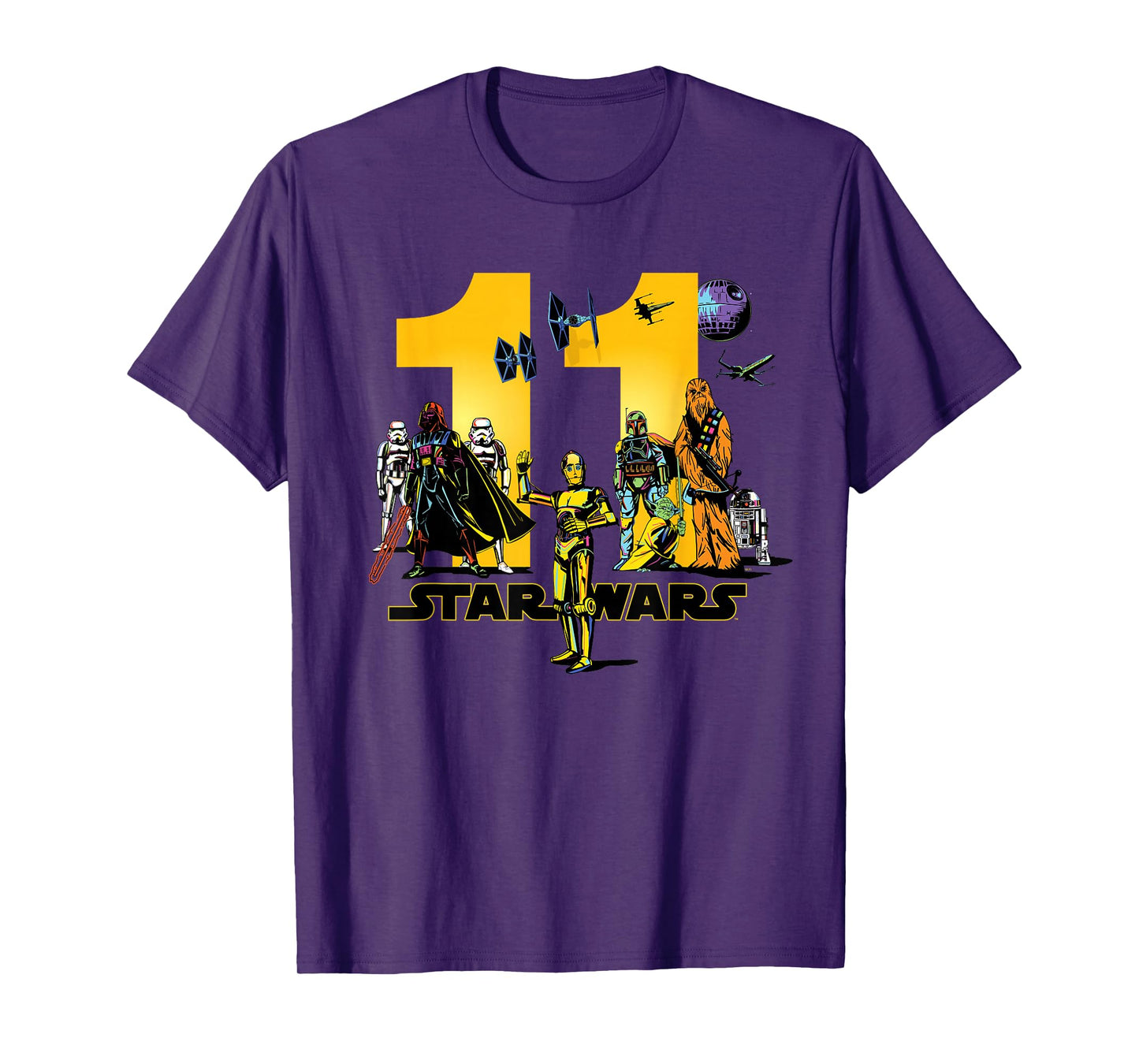 Star Wars Classic Characters Eleventh Birthday 11 Years Old T-Shirt