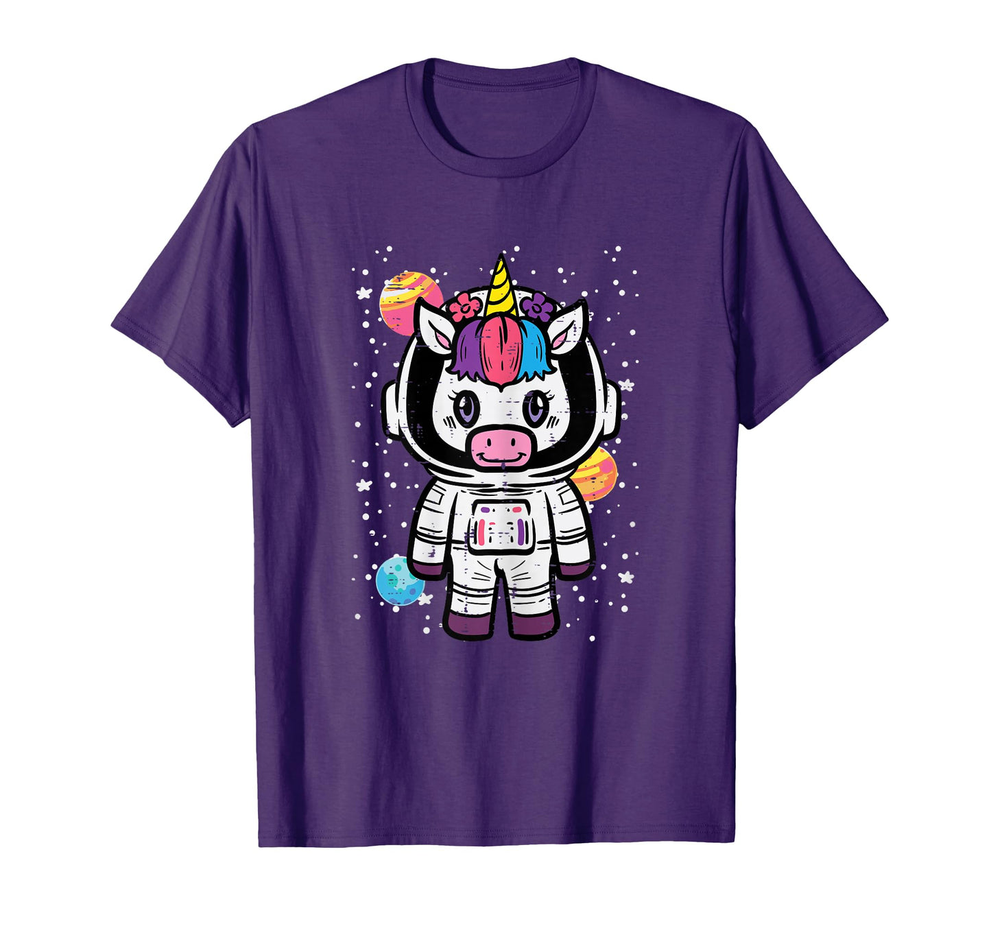 Astronaut Unicorn Cute Space Galaxy Toddler Girls Kids Women T-Shirt