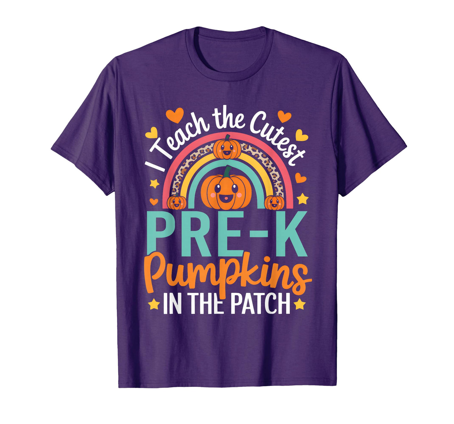 I Teach the Cutest Pre-K Pumpkin Teacher Student Halloween T-Shirt
