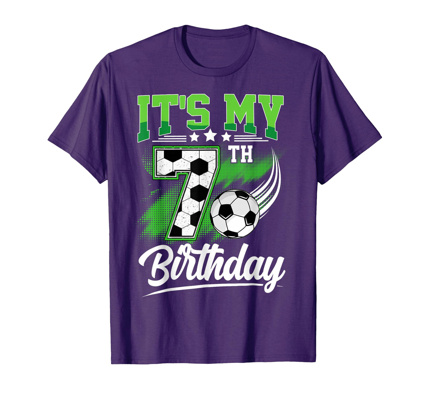 It's My 7th Birthday Boy Soccer Ball 7 Year Old Birthday T-Shirt