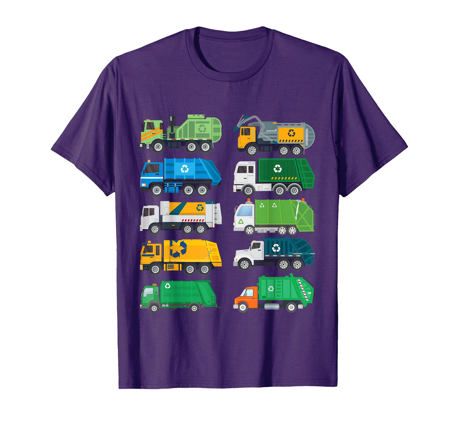 Garbage Truck Recycling Day Trash Waste Separation Trucks T-Shirt