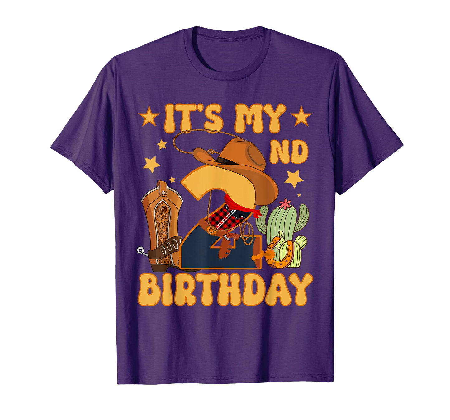 It's My 2nd Birthday Cowboy Rodeo Horse 2 Year Old Bday Boy T-Shirt