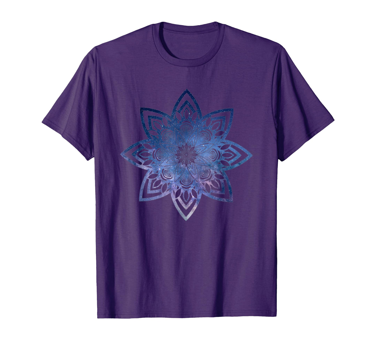 Blue Milkyway Mandala Sacred Geometry Yoga Mantra Om T-Shirt