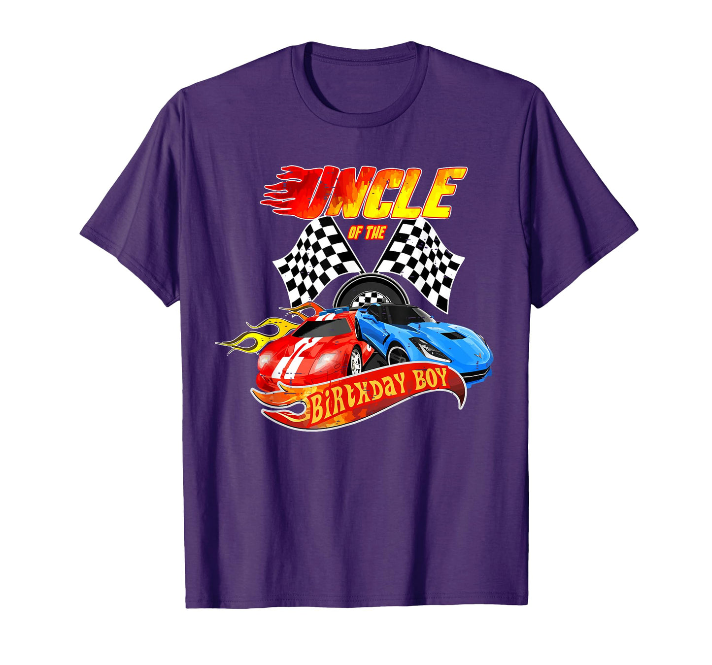 Uncle Of The Birthday Boy Race Car Birthday Party Racing T-Shirt