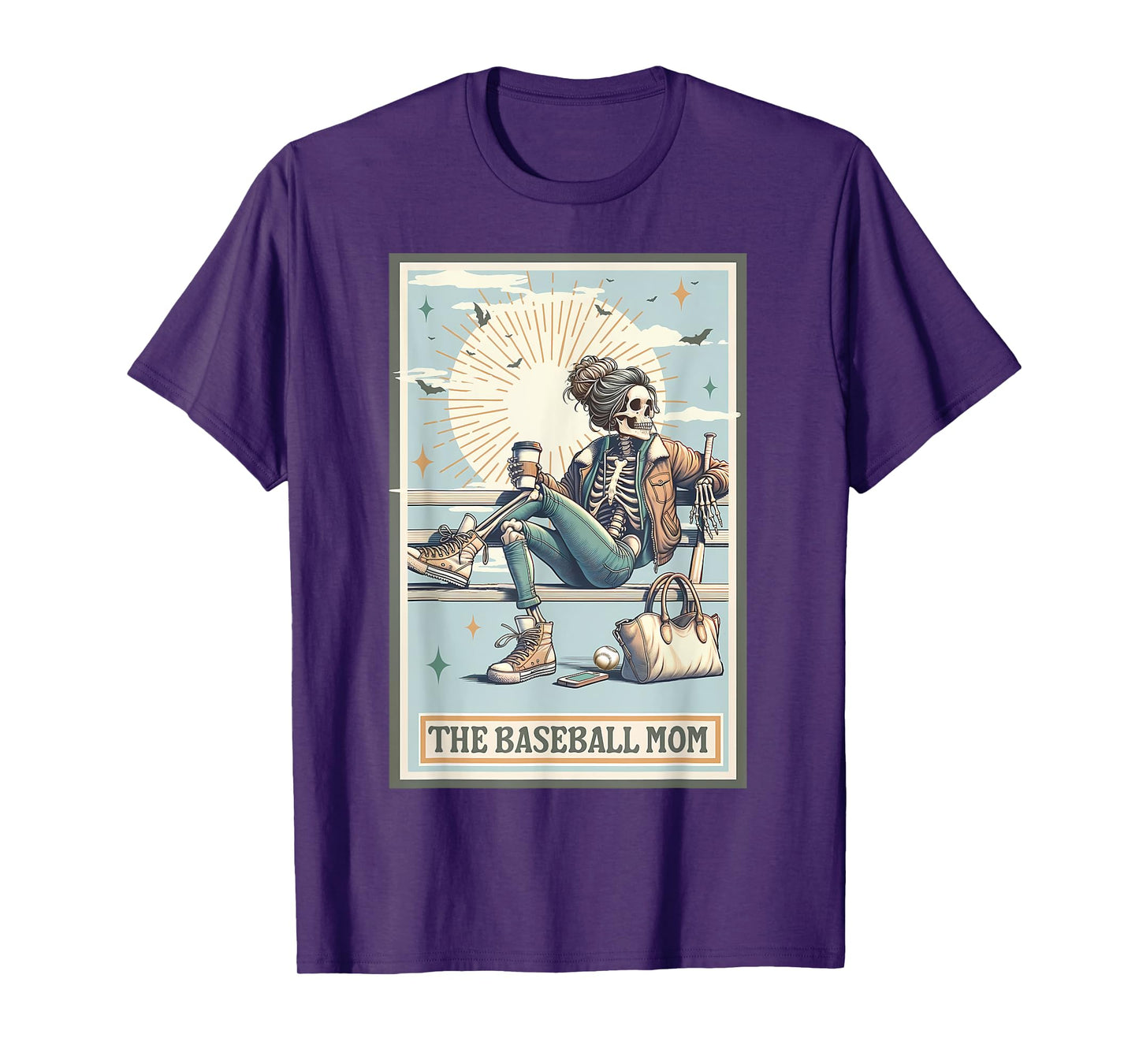 The Baseball Mom Skeleton Tarot, Baseball Mama Mother's Day T-Shirt
