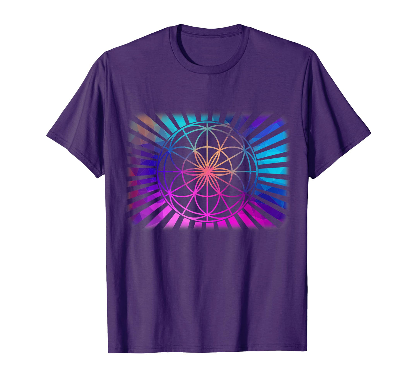 Sacred Geometry Geometric Flower Of Life T-Shirt