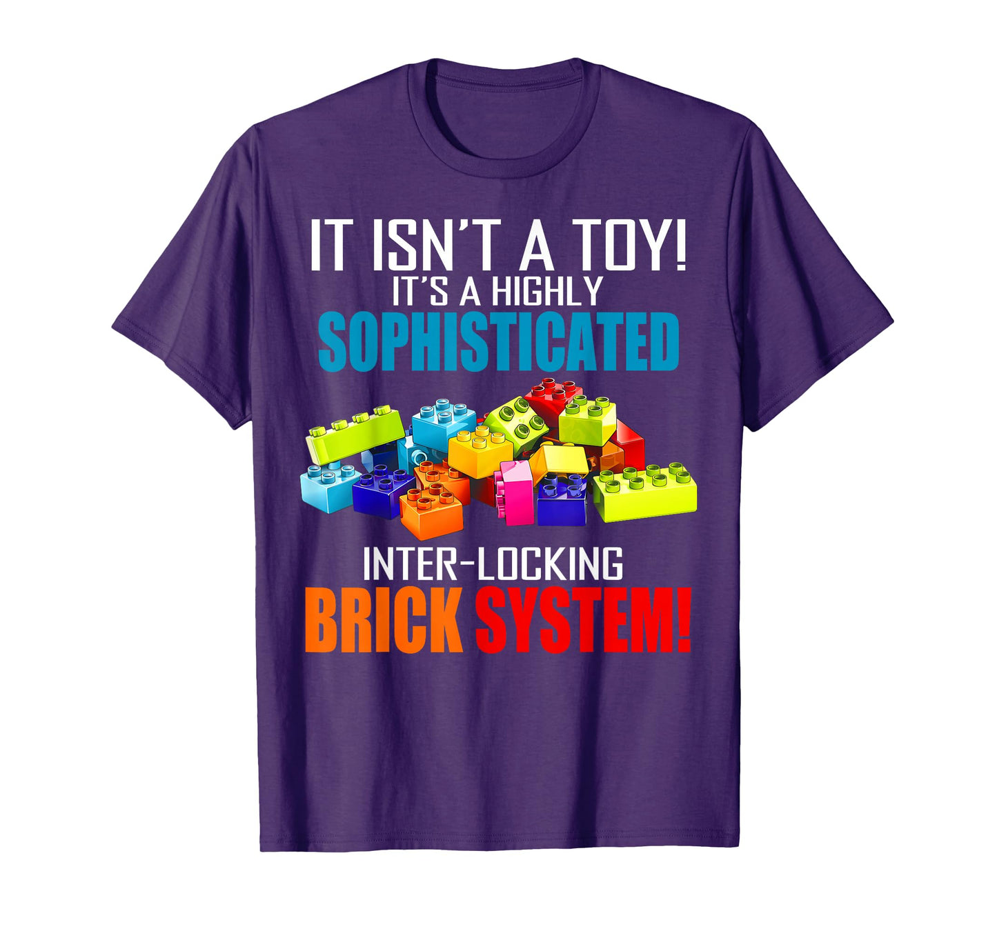 Master Builder Bricks Blocks Toys Funny Gifts Men Boys Kids T-Shirt