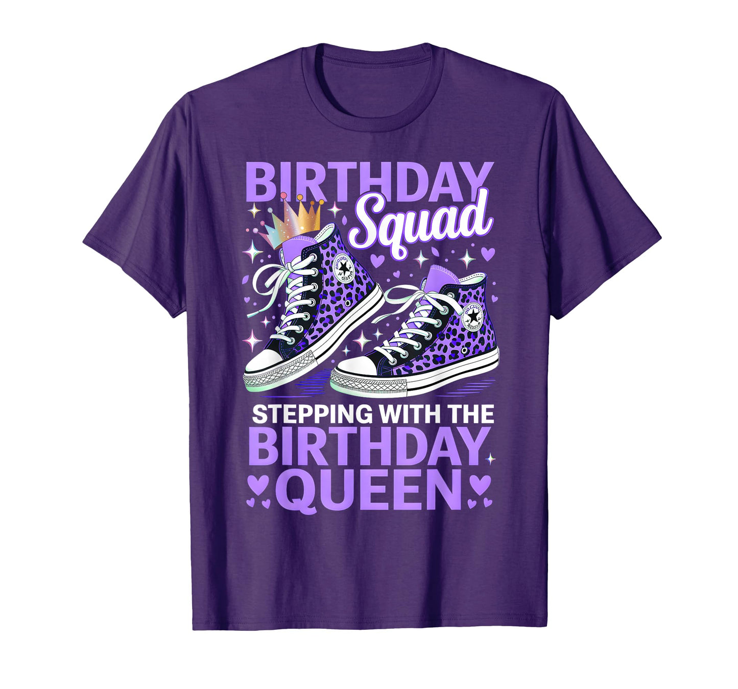 Birthday Squad Stepping With The Birthday Queen T-Shirt