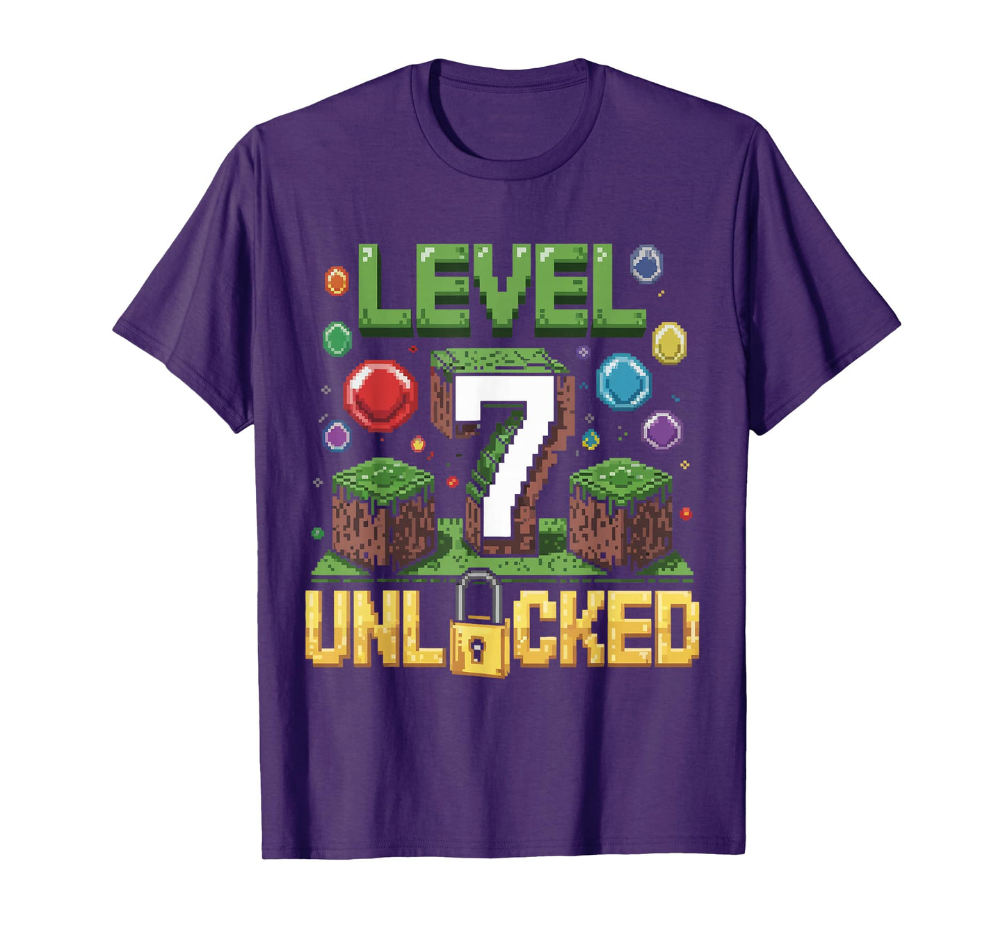 Birthday Children Shirt Level 7 Unlocked Games T-Shirt