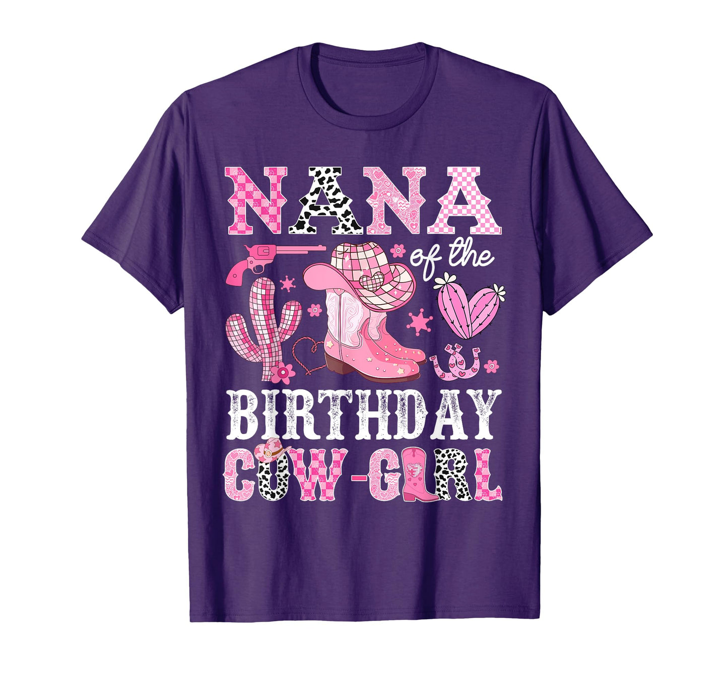 Nana Of The Birthday Cow-Girl Rodeo Cowgirl Bday T-Shirt