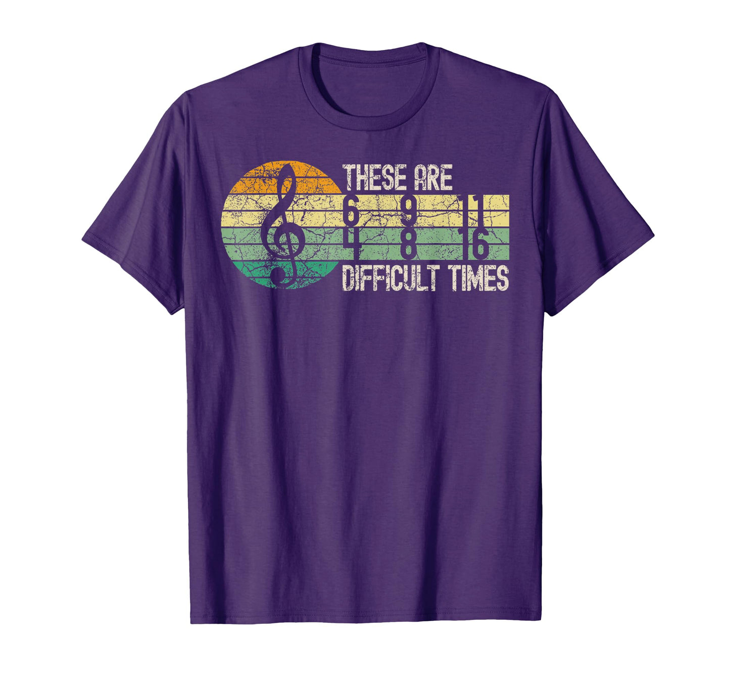 These Are Difficult Times Music Lover Musician Retro T-Shirt