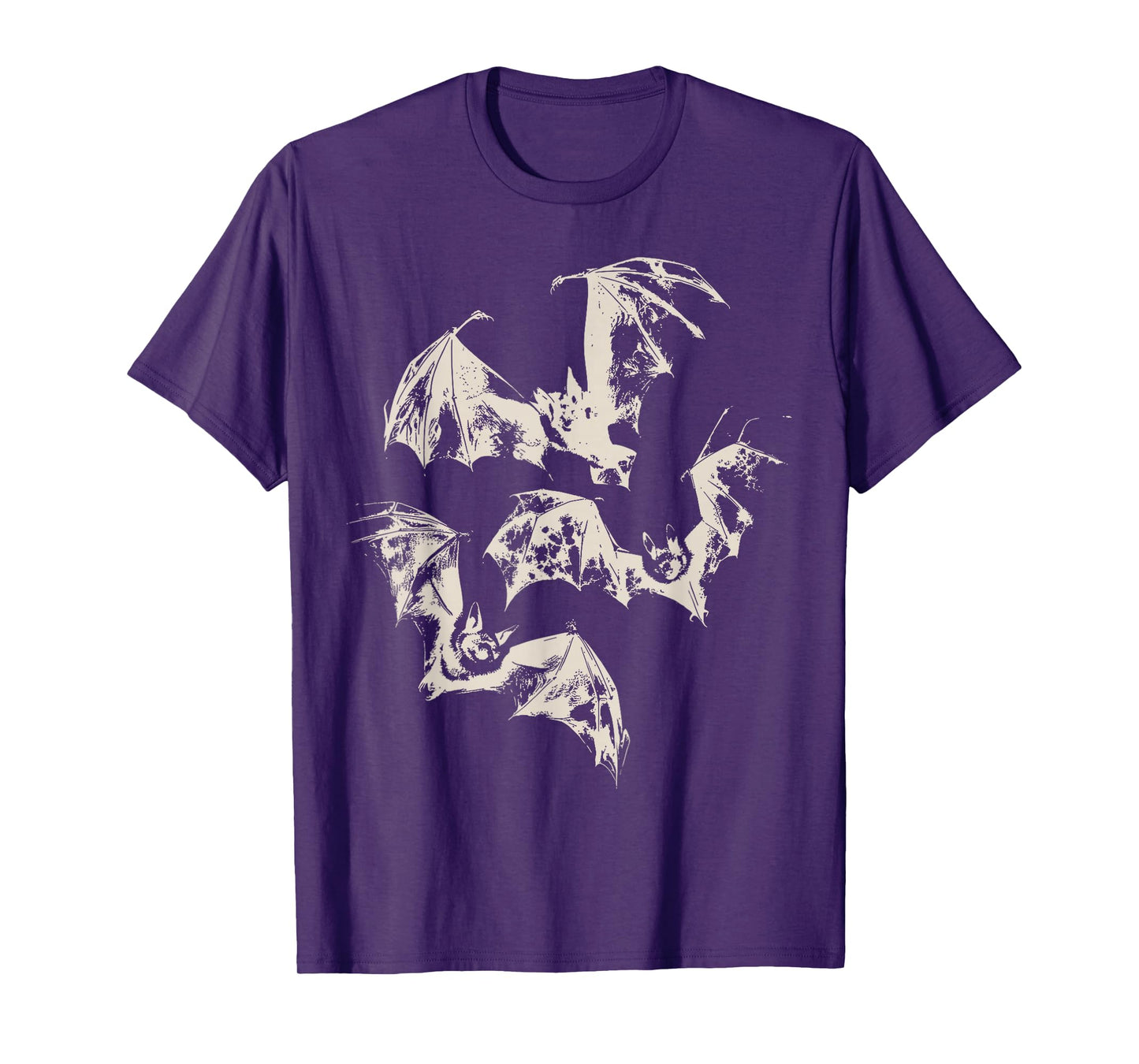 Three Bats Vintage Graphic | Washed Retro Gothic Men Women T-Shirt
