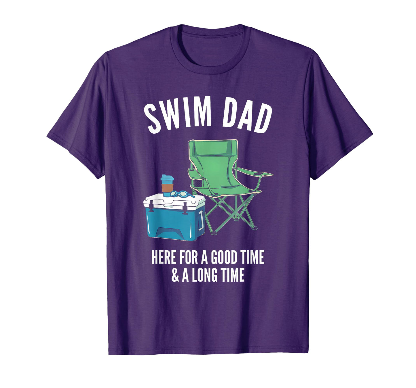 Funny Swimming Swimmer Swim Dad father coach men T-Shirt