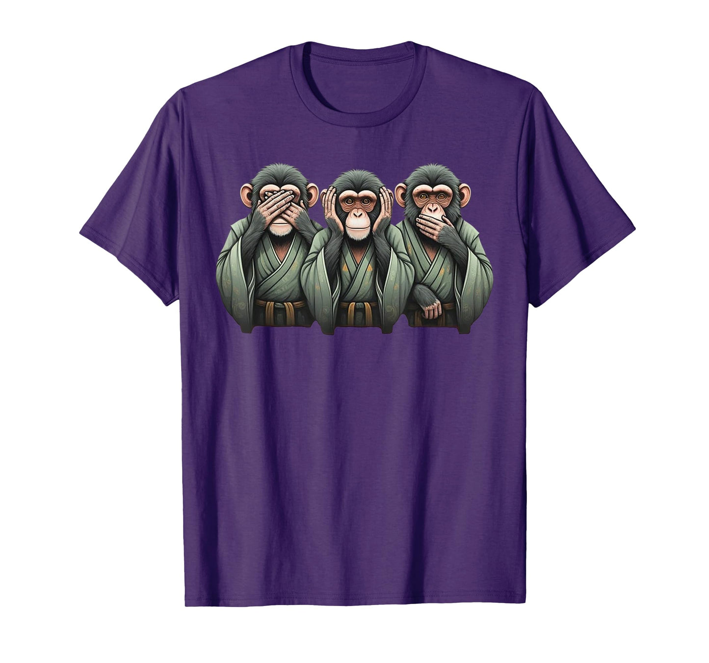 See no evil, Hear No Evil Speak No evil Three Wise Monkeys T-Shirt