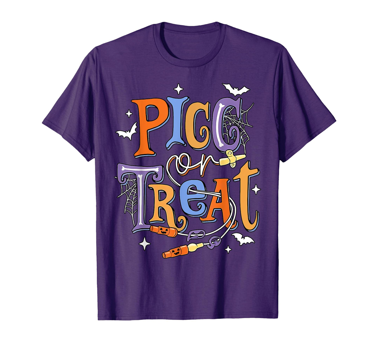 PICC Or Treat Vascular Access Team PICC IV Nurse Halloween T-Shirt