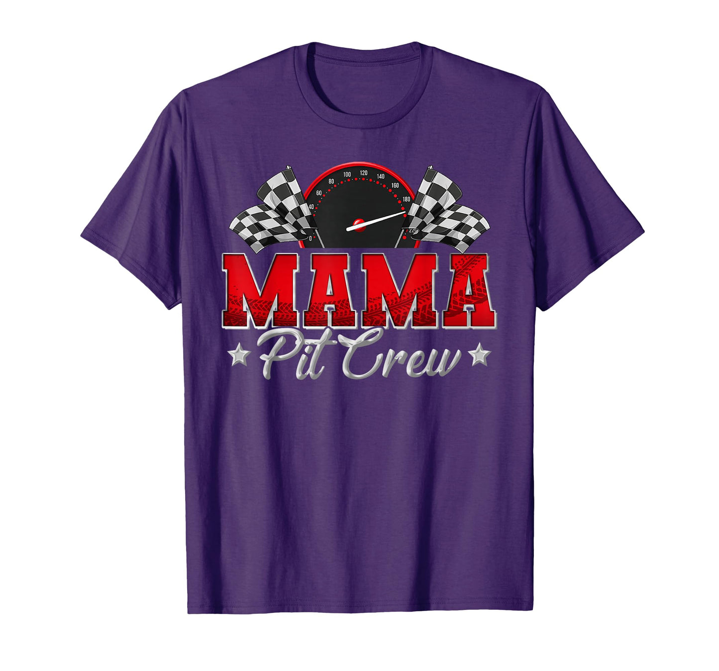 Pit Crew Race Car Racing Mama Family Birthday Party Gift T-Shirt