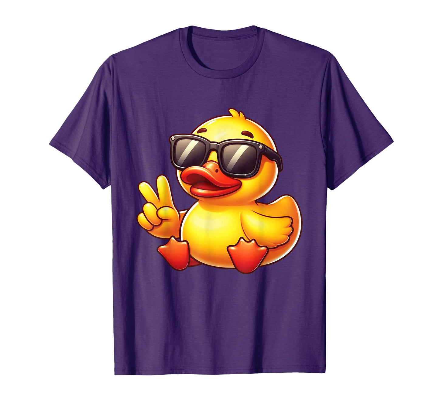 Cool Retro Yellow Rubber Duck in 70s 80s Funny Duck T-Shirt