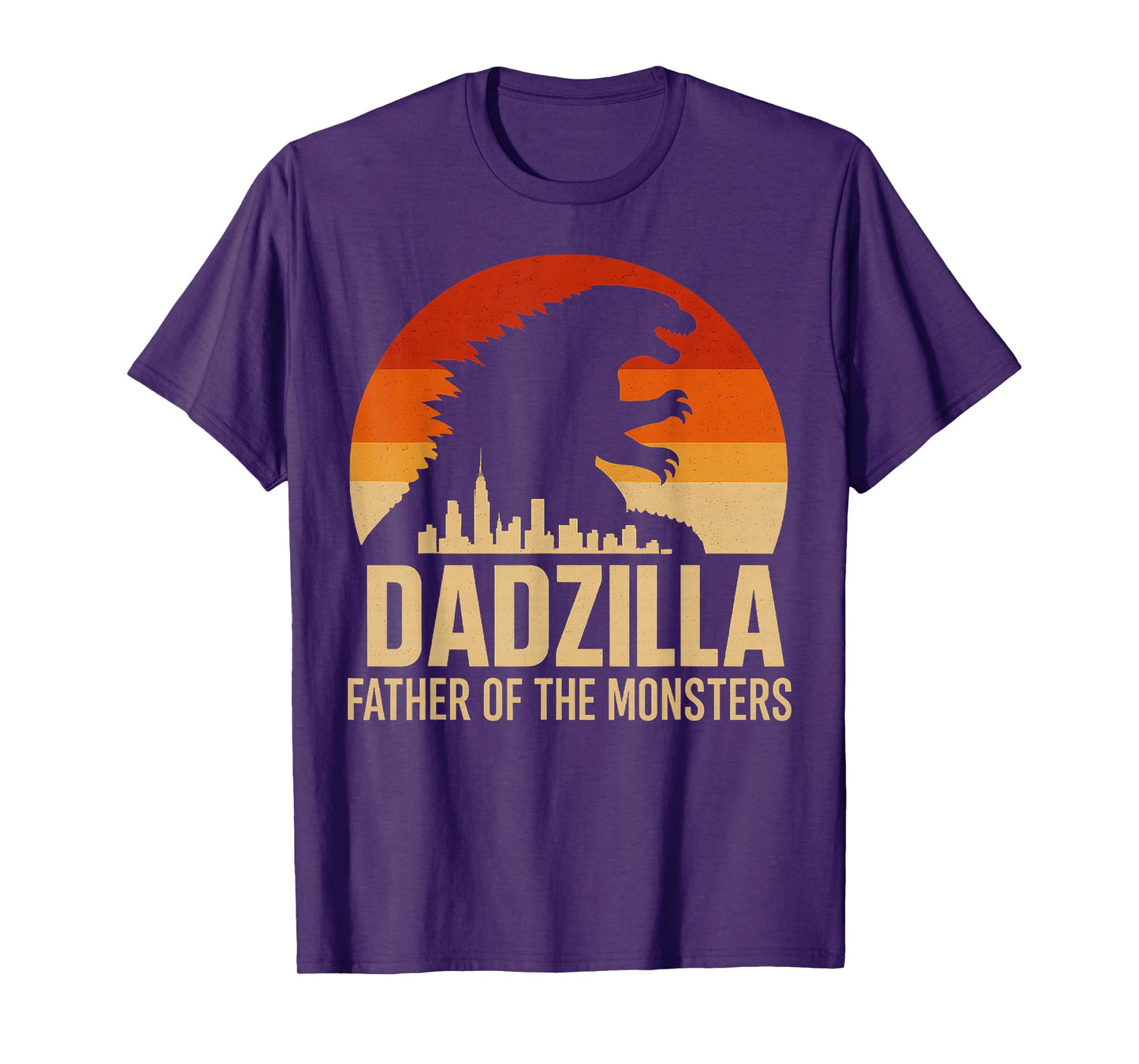 Vintage Dadzilla Father Of The Monsters Mens Fathers Day T-Shirt