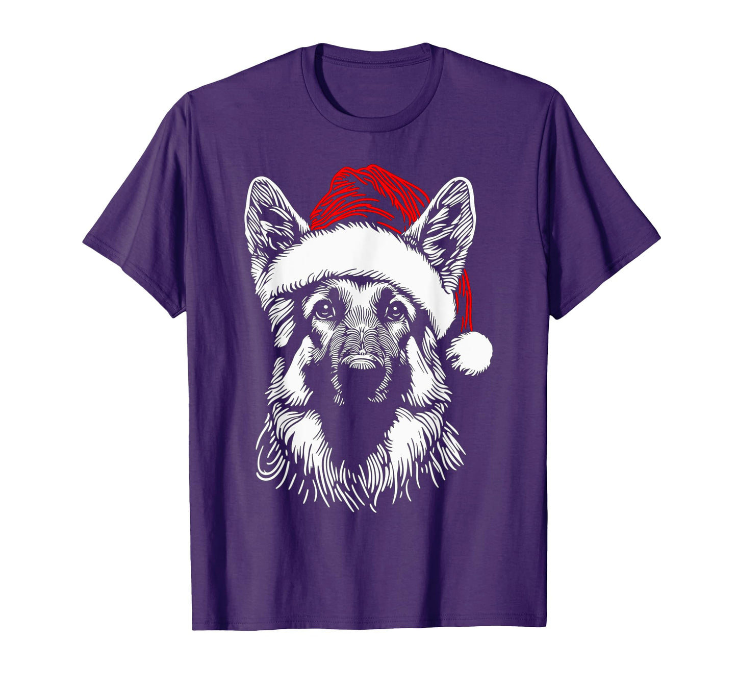 German Shepherd Santa Hat Christmas Xmas Pajama Women Mom T-Shirt