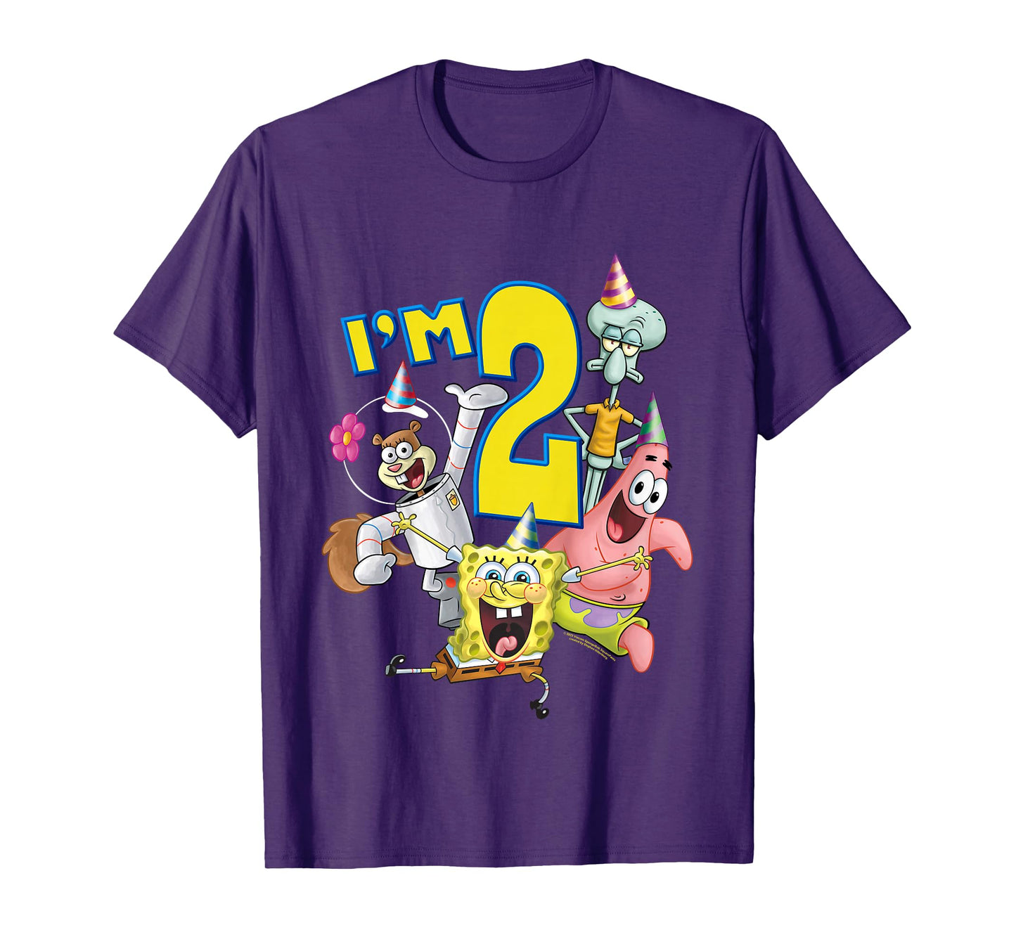 Kids SpongeBob SquarePants 2nd Birthday Today I'm 2 T-Shirt